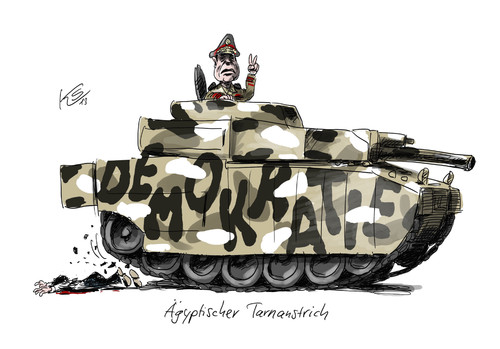 Cartoon: Tarnung (medium) by Stuttmann tagged ägypten