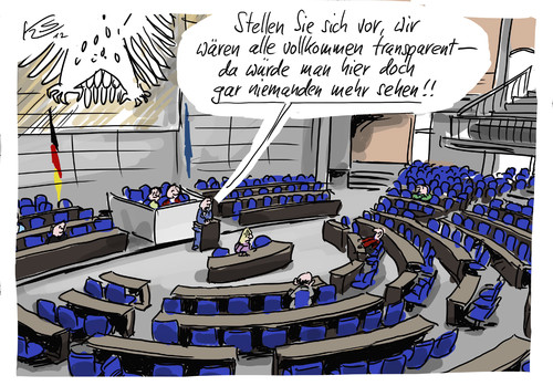 Cartoon: Transparent (medium) by Stuttmann tagged transparenz,nebeneinkünfte
