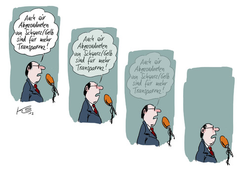 Cartoon: Transparenz (medium) by Stuttmann tagged transpararenz,abgeordnete,nebentätigkeiten