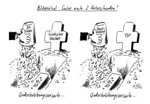 Cartoon: Unterschiede (medium) by Stuttmann tagged unterschiede,griechenland,fdp,unterschiede,griechenland,fdp