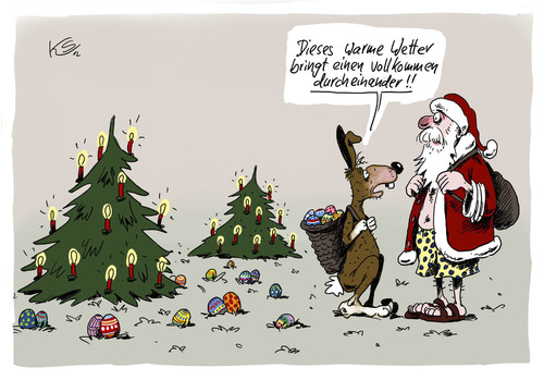 Cartoon: Weihnachtswetter (medium) by Stuttmann tagged weihnachtswetter