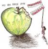 Cartoon: When I worked in New York City (small) by remyfrancis tagged apple big new york city nyc girl work