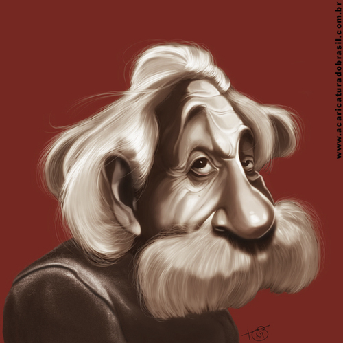 Cartoon: Caricature of Albert Einstein (medium) by Toni DAgostinho tagged einstein