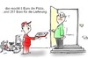 Cartoon: hausliefer dienst service pizza (small) by martin guhl tagged pizzapitch