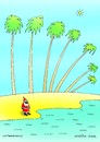 Cartoon: weihnacht mann st.nikolaus sonne (small) by martin guhl tagged weihnacht mann nikolaus sonne wetter meer palmen einsam
