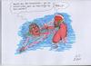 Cartoon: Bademeister lifeguard tobelix (small) by tobelix tagged bademeister,lifeguard,tobelix,frech,cheeky,seegurke,sea,cucumber