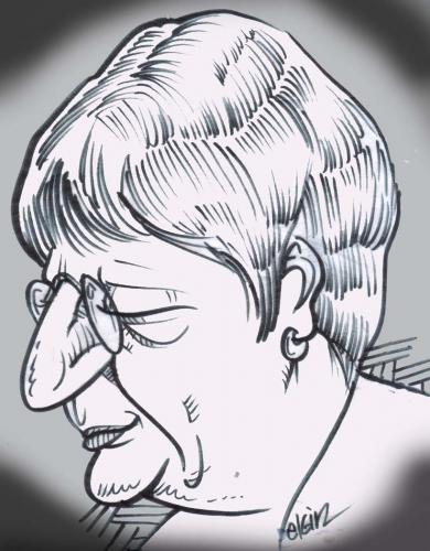Cartoon: pensive woman (medium) by subwaysurfer tagged woman,caricature