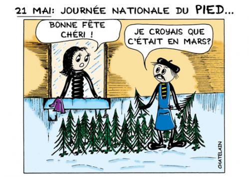 Cartoon: JOURNEE DU PIED (medium) by chatelain tagged humour,pied