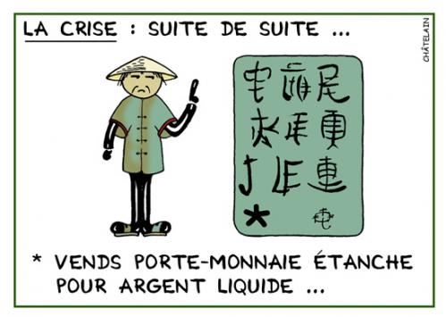 Cartoon: la crise (medium) by chatelain tagged humour