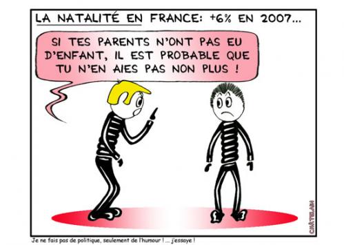 Cartoon: LA NATALITE EN FRANCE (medium) by chatelain tagged humour,france