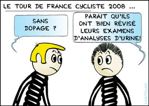 Cartoon: Le TOUR de FRANCE (medium) by chatelain tagged humour,tour,france,cyclistes