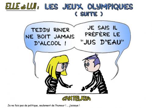 Cartoon: LES ZEUX (medium) by chatelain tagged humour,jeux,olympiques