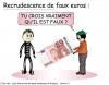 Cartoon: Faux Euros ... (small) by chatelain tagged euros,humour,chatelain