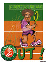 Cartoon: Gael MONFILS elimine ... (small) by CHRISTIAN tagged roland garros gael monfils