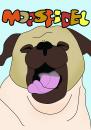 Cartoon: Mopsfidel (small) by Sandra tagged mops hund schlaf müde erschöpft munter wach