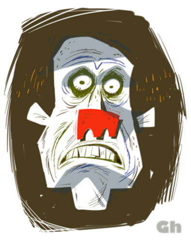 Cartoon: Hallow (medium) by Gordon Hammond tagged monster,scary,gordonhammond