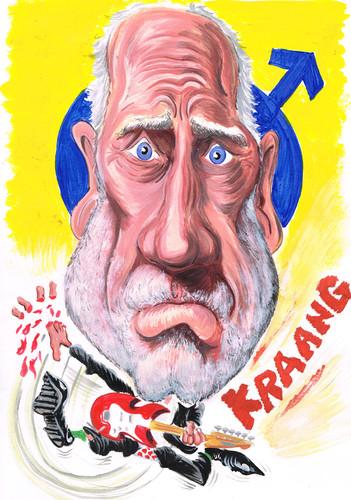 Cartoon: PETE TOWNSHEND (medium) by Tim Leatherbarrow tagged pete,townshend,guitar,the,who,music,blood