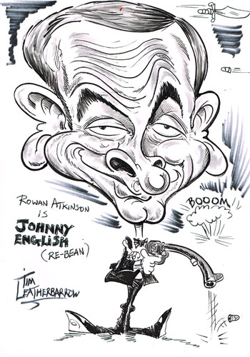 Cartoon: ROWAN ATKINSON (medium) by Tim Leatherbarrow tagged film,spy,comedy,rowan,atkinson