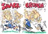 Cartoon: RUGBY WORLD CUP (small) by Tim Leatherbarrow tagged rugby,world,cup,england,scotland,national,anthem