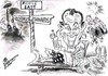 Cartoon: TONY BLAIR (small) by Tim Leatherbarrow tagged tony,blair,middle,east,un,money