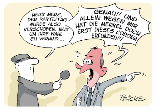 Cartoon: Attila Merz (medium) by FEICKE tagged cdu,corona,partei,parteitag,vorsitzender,merz,verschwörung,cdu,corona,partei,parteitag,vorsitzender,merz,verschwörung