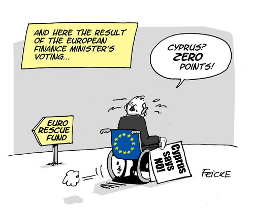 Cartoon: Cyprus zero points (medium) by FEICKE tagged schäuble,finanzminister,bank,eu,europa,europäische,union,fiskalpakt,rettungsschirm,zypern,auflage,zwangsabgabe,nein,parlament,einlage,zahlung,cyprus,european,schäuble,finanzminister,bank,eu,europa,europäische,union,fiskalpakt,rettungsschirm,zypern,auflage,zwangsabgabe,nein,parlament,einlage,zahlung,cyprus,european