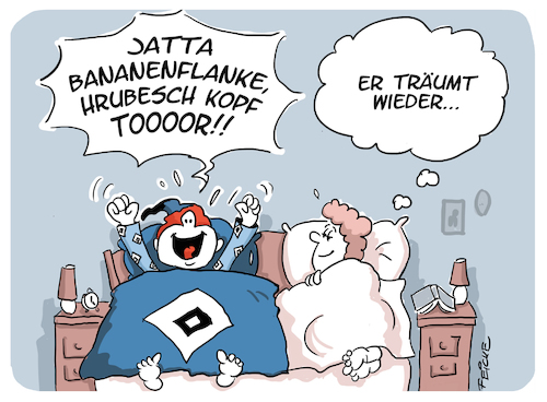 Cartoon: Hrubesch Traum (medium) by FEICKE tagged hamburg,hsv,sportverein,vorstand,krise,nichtaufstieg,bundesliga,niederlage,rückrunde,hrubesch,nürnberg,feicke,hamburg,hsv,sportverein,vorstand,krise,nichtaufstieg,bundesliga,niederlage,rückrunde,hrubesch,nürnberg,feicke