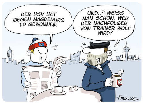 Cartoon: HSV Magdeburg (medium) by FEICKE tagged hamburg,sportverein,hsv,trainer,bundesliga,hamburg,sportverein,hsv,trainer,bundesliga