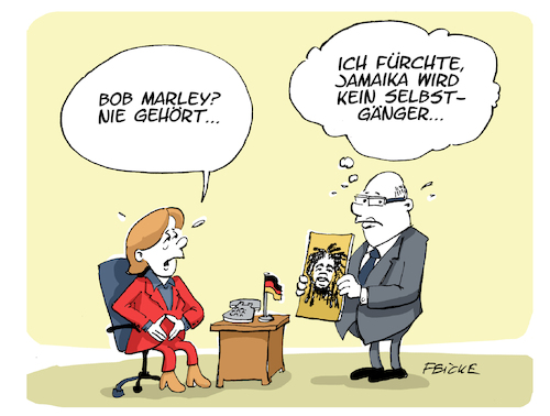 Cartoon: Jamaika Crashkurs (medium) by FEICKE tagged bundestag,merkel,wahl,cdu,grüne,jamaika,fdp,koaltion,altmaier,bundestag,merkel,wahl,cdu,grüne,jamaika,fdp,koaltion,altmaier