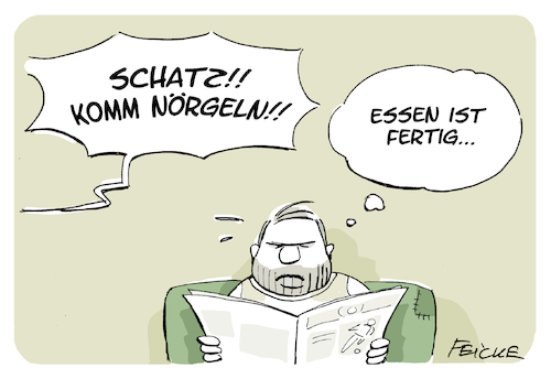 Cartoon: Komm nörgeln (medium) by FEICKE tagged ehe,beziehung,sarkasmus,zynismus,liebe,geschlechter,ehe,beziehung,sarkasmus,zynismus,liebe,geschlechter