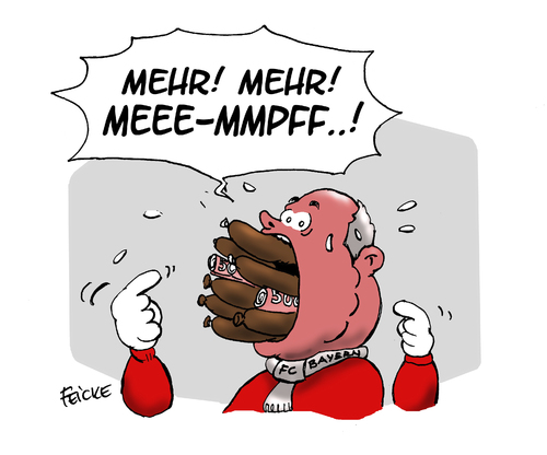 Cartoon: Mmmmppff! (medium) by FEICKE tagged betrug,milliarden,millionen,bratwürste,bratwurst,anzeige,selbst,steuerhinterziehung,steuern,münchen,bayern,fc,hoeneß,uli,uli,hoeneß,fc,bayern,münchen,steuern,steuerhinterziehung,selbst,anzeige,bratwurst,bratwürste,millionen,milliarden,betrug