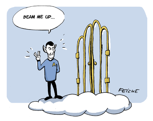 Cartoon: Mr Spock (medium) by FEICKE tagged nemoy,leonard,spock,enterprise,actor,schauspieler,star,treck,tribute,enterprise,spock,leonard,nemoy,actor,schauspieler,star,treck,tribute