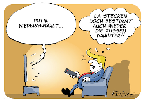 Cartoon: Trump zur Putin Wahl (medium) by FEICKE tagged trump,usa,fake,news,russland,schuld,russen,putin,präsident,wahl,hacker,manipulation,trump,usa,fake,news,russland,schuld,russen,putin,präsident,wahl,hacker,manipulation