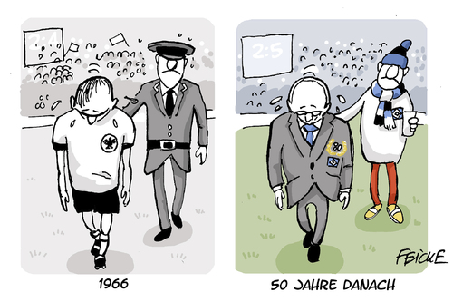 Cartoon: Uns Uwes trauriges Jubiläum (medium) by FEICKE tagged hamburg,sportverein,hsv,uwe,seeler,1966,wembley,bundesliga,fussball,hamburg,sportverein,hsv,uwe,seeler,1966,wembley,bundesliga,fussball