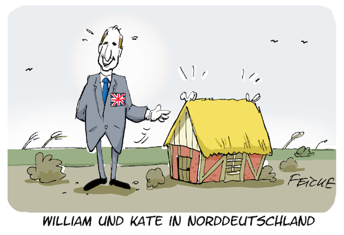 Cartoon: William und Kate (medium) by FEICKE tagged william,kate,windsor,prinz,groß,britannien,wortspiel,william,kate,windsor,prinz,groß,britannien,wortspiel