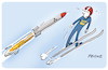 Cartoon: Krisensprung (small) by FEICKE tagged korea,nordkorea,kim,il,yung,olympia,skisprung