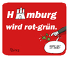Cartoon: Rot grün in HH (small) by FEICKE tagged spd,sozialdemokraten,scholz,hamburg,grün,koalition