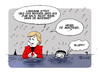 Cartoon: Wasser bis zum Hals (small) by FEICKE tagged strumflut,regen,katastrophe,hochwasser,elbe,passau,bayern,merkel,de,maiziere,cdu,minister,verteidigungsminister,drohnen