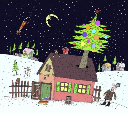 Cartoon: happy new year (medium) by Sergei Belozerov tagged new,year,christmas