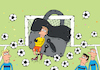 Cartoon: Der Torwart (small) by Sergei Belozerov tagged fußball,football,torwart,goalkeeper