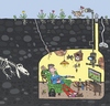 Cartoon: die Erdhütte (small) by Sergei Belozerov tagged erdhütte,unterstand,bunker