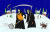 Cartoon: impassable road (small) by Sergei Belozerov tagged snow,death