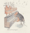 Cartoon: Schweineorgel (small) by monika boos tagged schweineorgel,orgel,schweine,musik,pigs,music