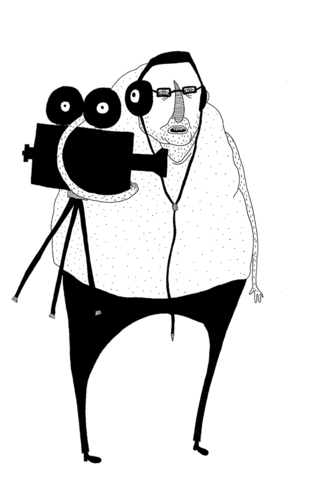 Cartoon: cameraman (medium) by jannis tagged people