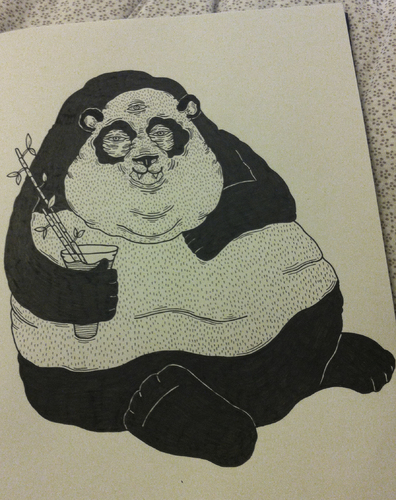 Cartoon: Panda bear (medium) by jannis tagged panda,bear