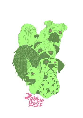 Cartoon: zombie dogs (medium) by jannis tagged zombie,dog