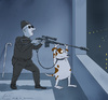 Cartoon: Killer (small) by Elkin tagged killer dog