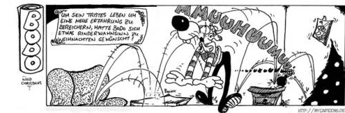 Cartoon: Bodo Weihnachtswahn (medium) by mil tagged comic,bodo,rinderwahn,weihnachten,mil