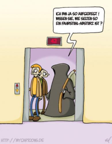 Cartoon: Der Tod fährt mit (medium) by mil tagged cartoon,tod,mil