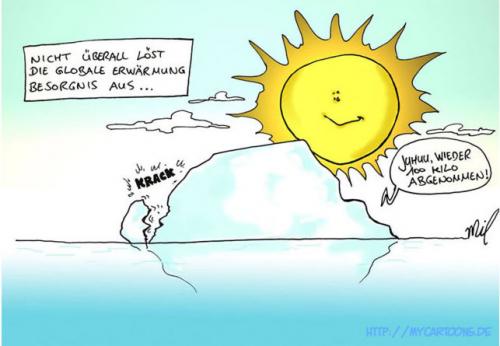 Cartoon: Globale Erwärmung (medium) by mil tagged globale,erwärmung,eisberg,cartoon,mil,